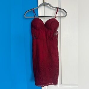 Lace Red Dress Small Charlotte Russe